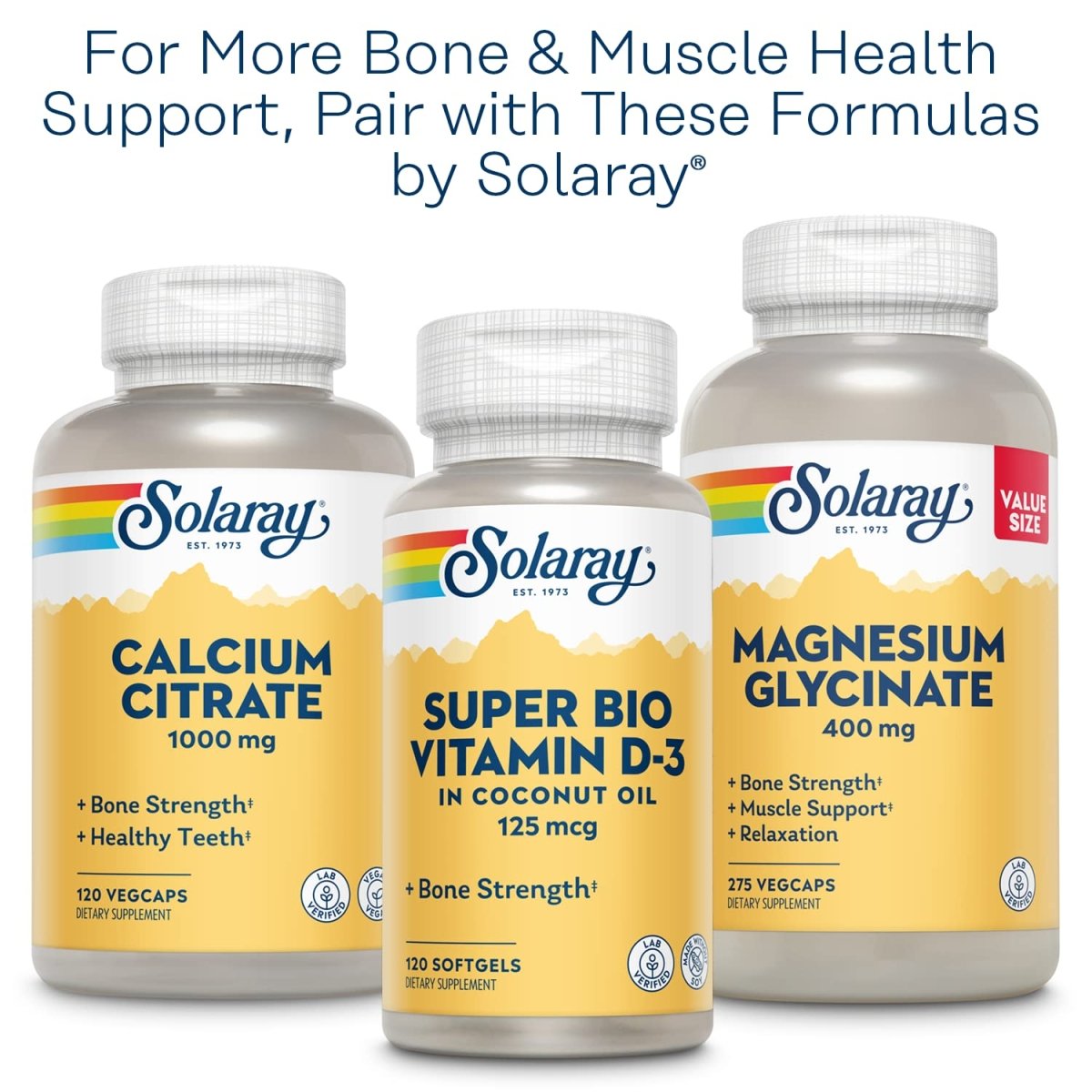 Solaray Magnésium Chélaté Acides Aminés 200 mg, Complément de Magnésium Chélaté pour la Santé Osseuse, la Santé Cardiaque et le Soutien de la Fonction Musculaire, Végétalien, Garantie de Remboursement de 60 Jours, 100 Portions, 100 VegCaps