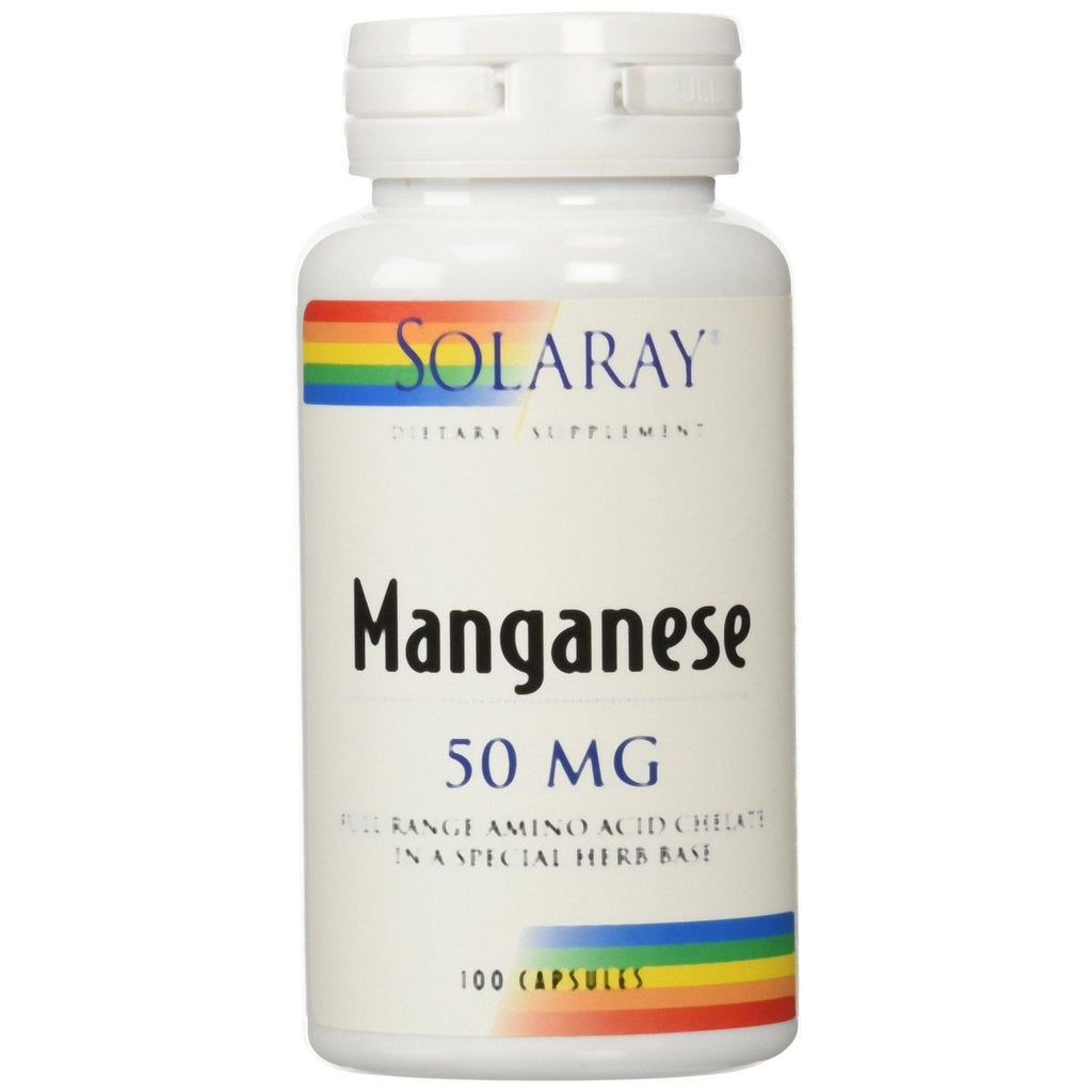 Solaray Complément de Manganèse 50 mg - 100 Comprimés