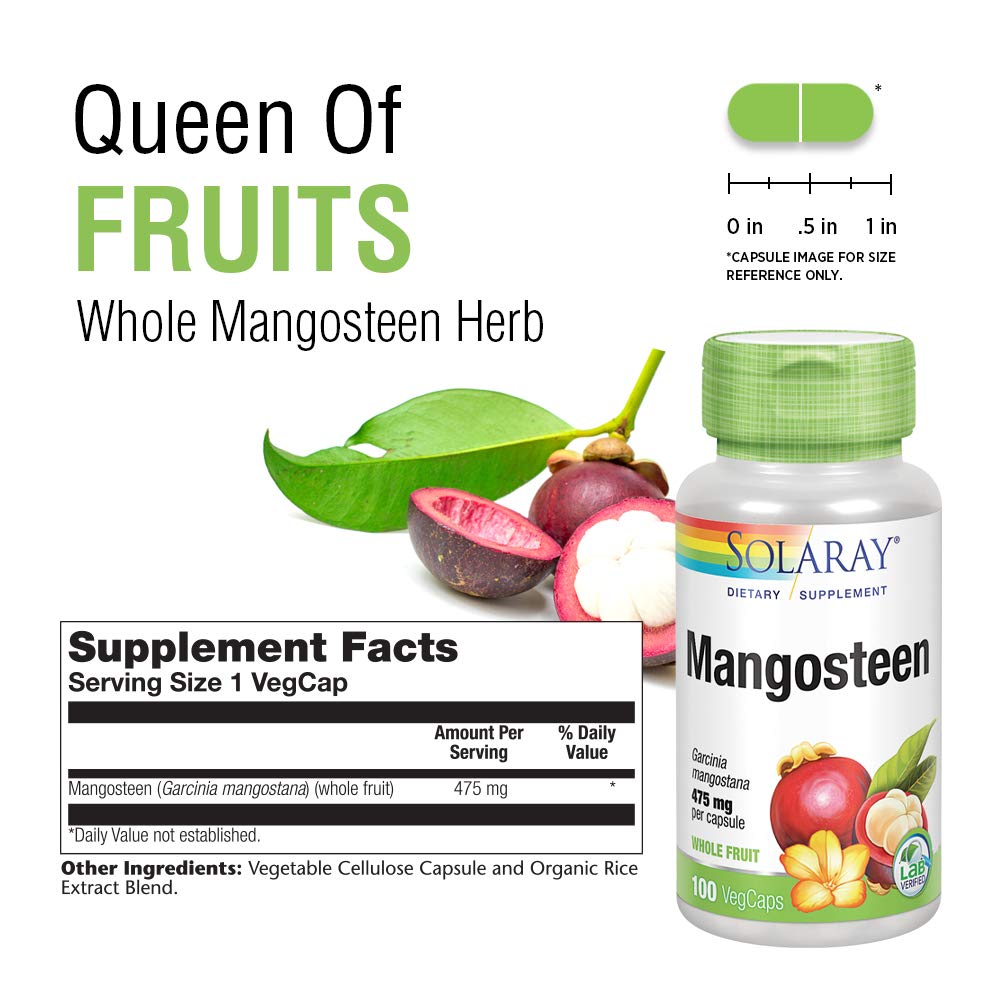 SOLARAY Mangosteen Fruit 475mg 100ct