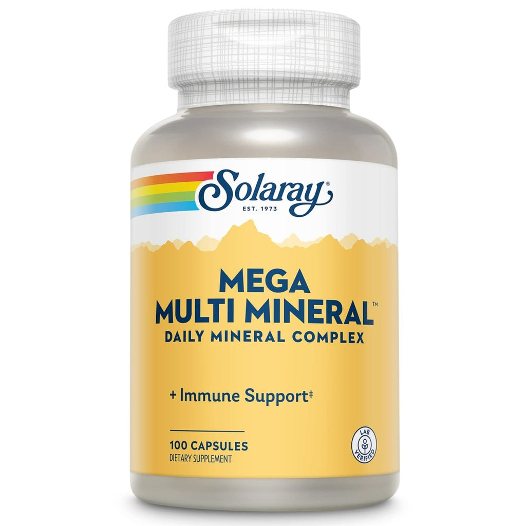 Solaray Mega Multi Mineral, 200 gélules (25 portions, 100 gélules)