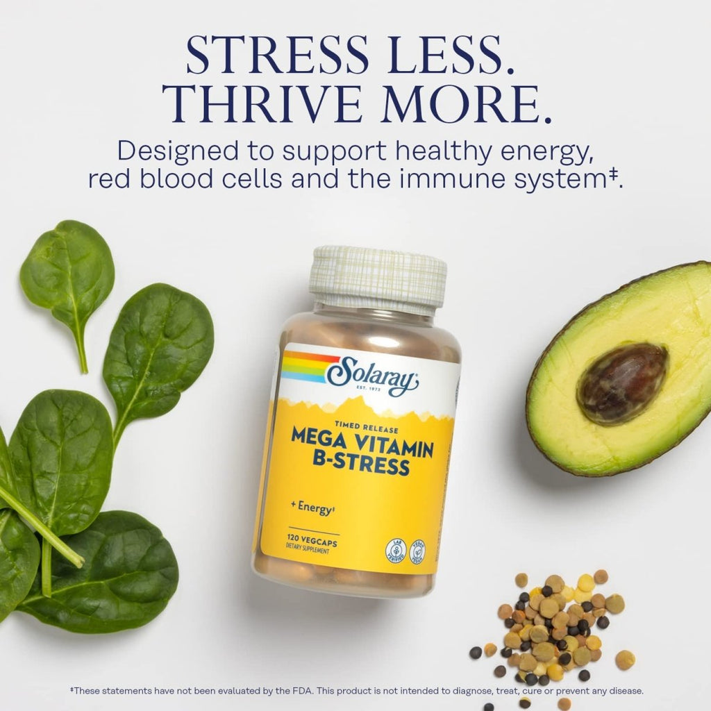 SOLARAY Mega Vitamine B-Stress, 120 VegCaps