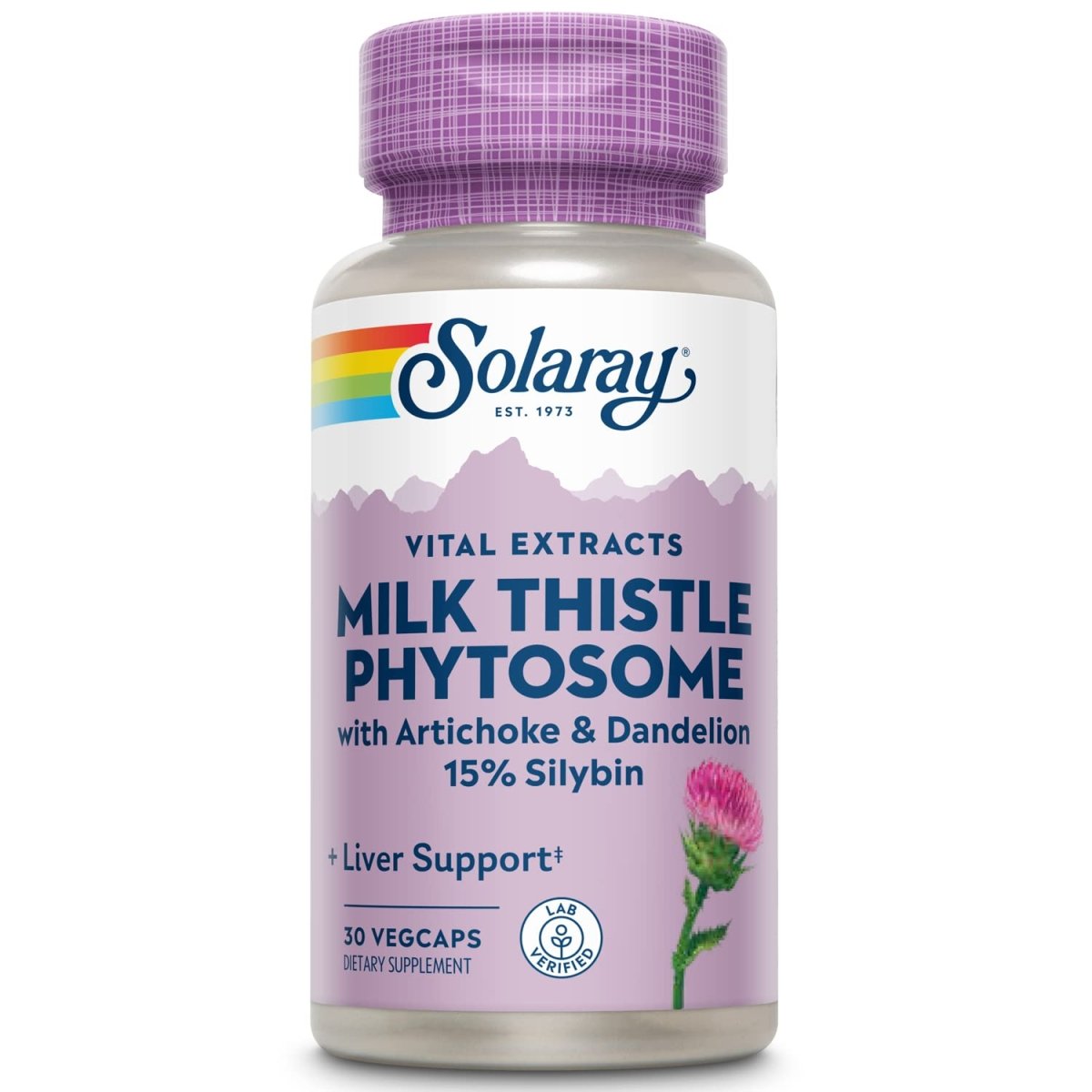 SOLARAY Supplément de Phytosome de Chardon-Marie, 200 mg, 30 comprimés