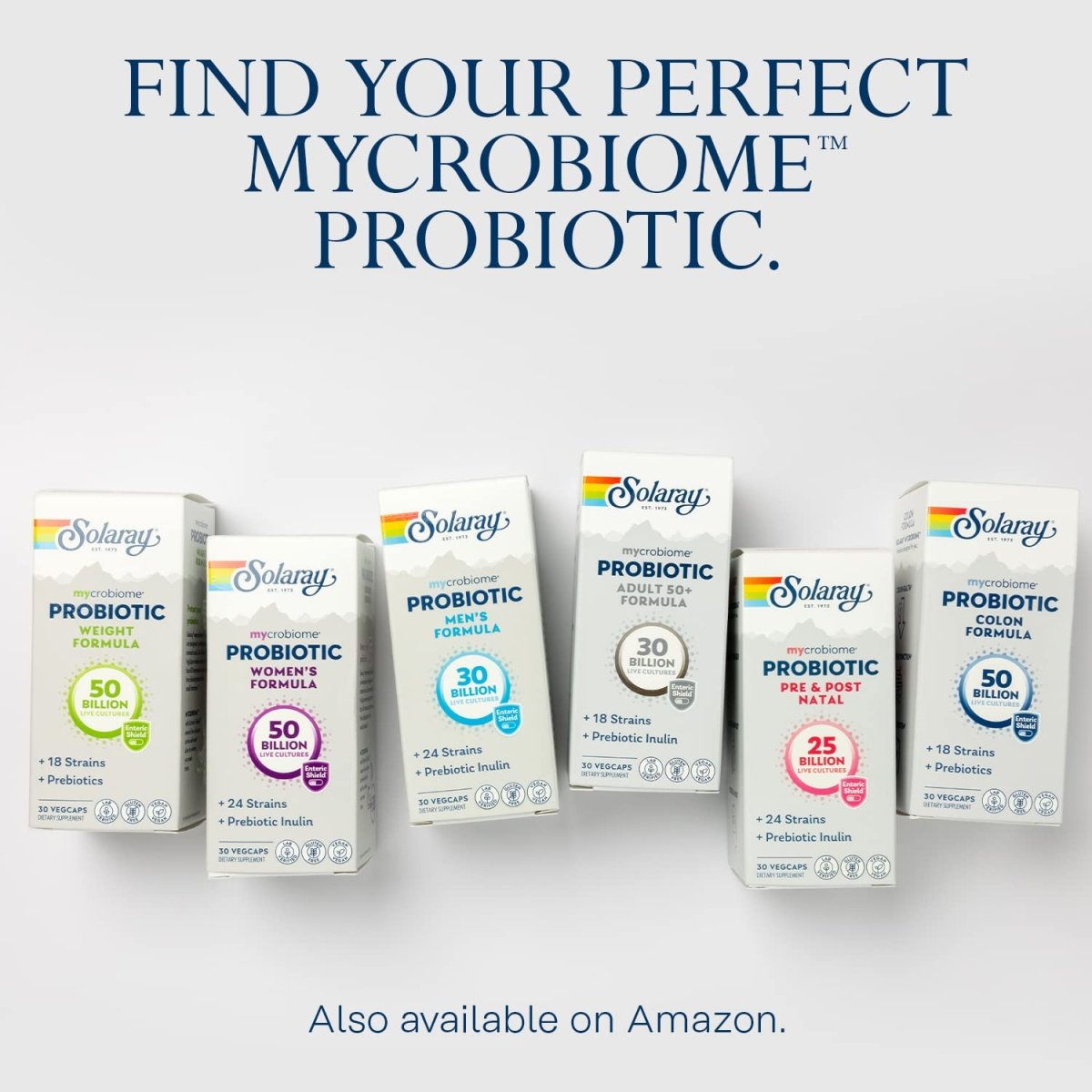 SOLARAY Mycrobiome Formule probiotique pour femmes, 24 souches et inuline prébiotique, spécialement formulée pour les femmes, soutien de la digestion, de l'humeur et des voies urinaires, 50 milliards d'UFC, 30 portions, 30 VegCaps