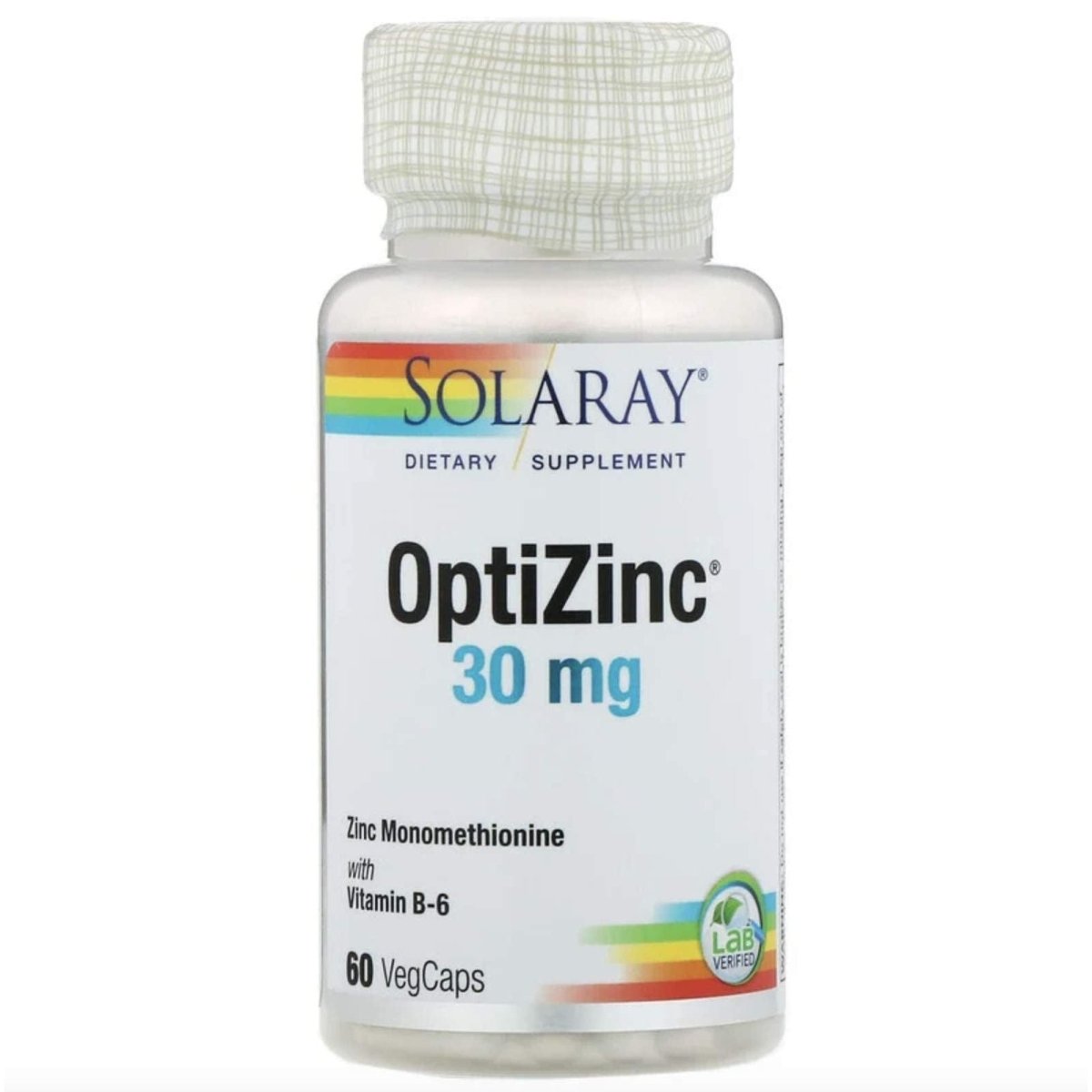 Solaray OptiZinc 30 mg 60 gélules végétales