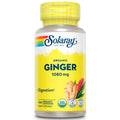 SOLARAY Gingembre biologique 540 mg Soutien cardiovasculaire, digestif, articulaire et cycle menstruel sain Vegan et sans OGM 100 VegCaps