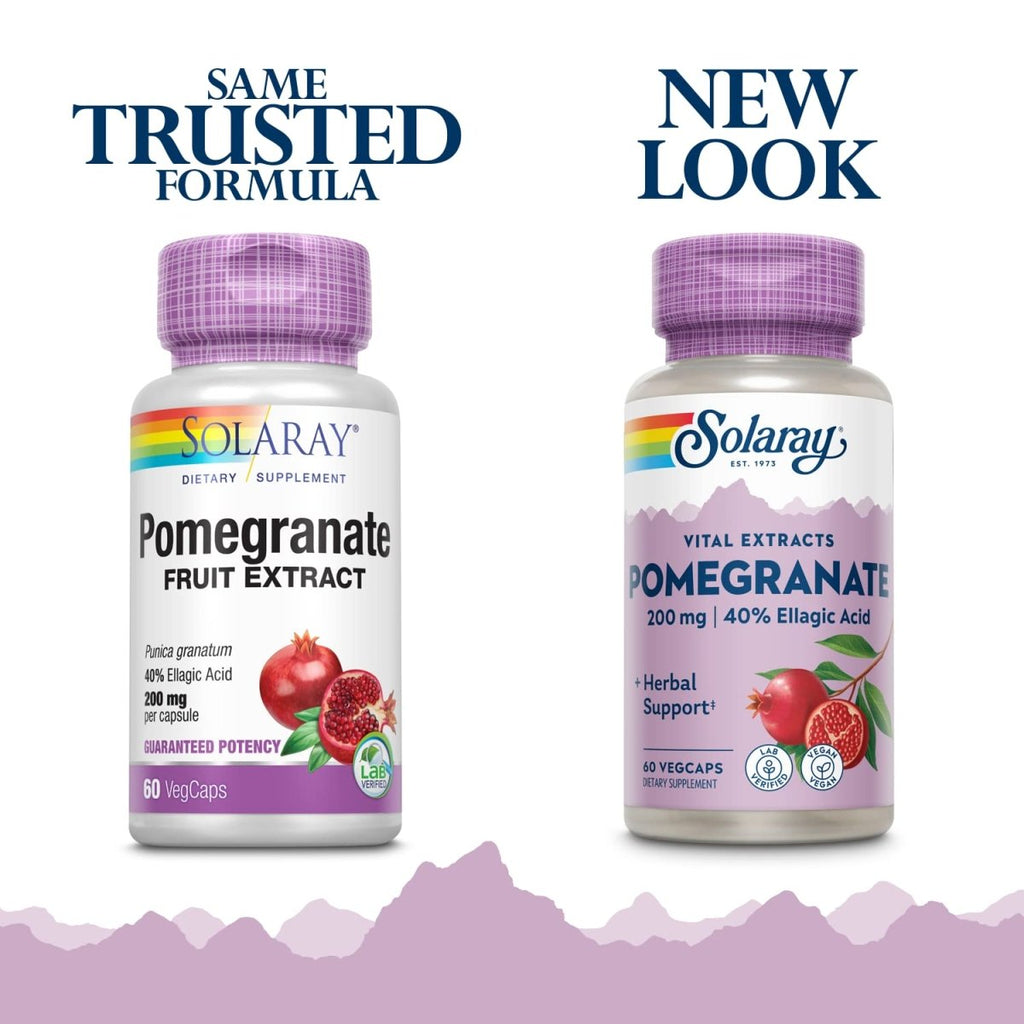 SOLARAY Pomegranate Extract, 200 mg 60 Count