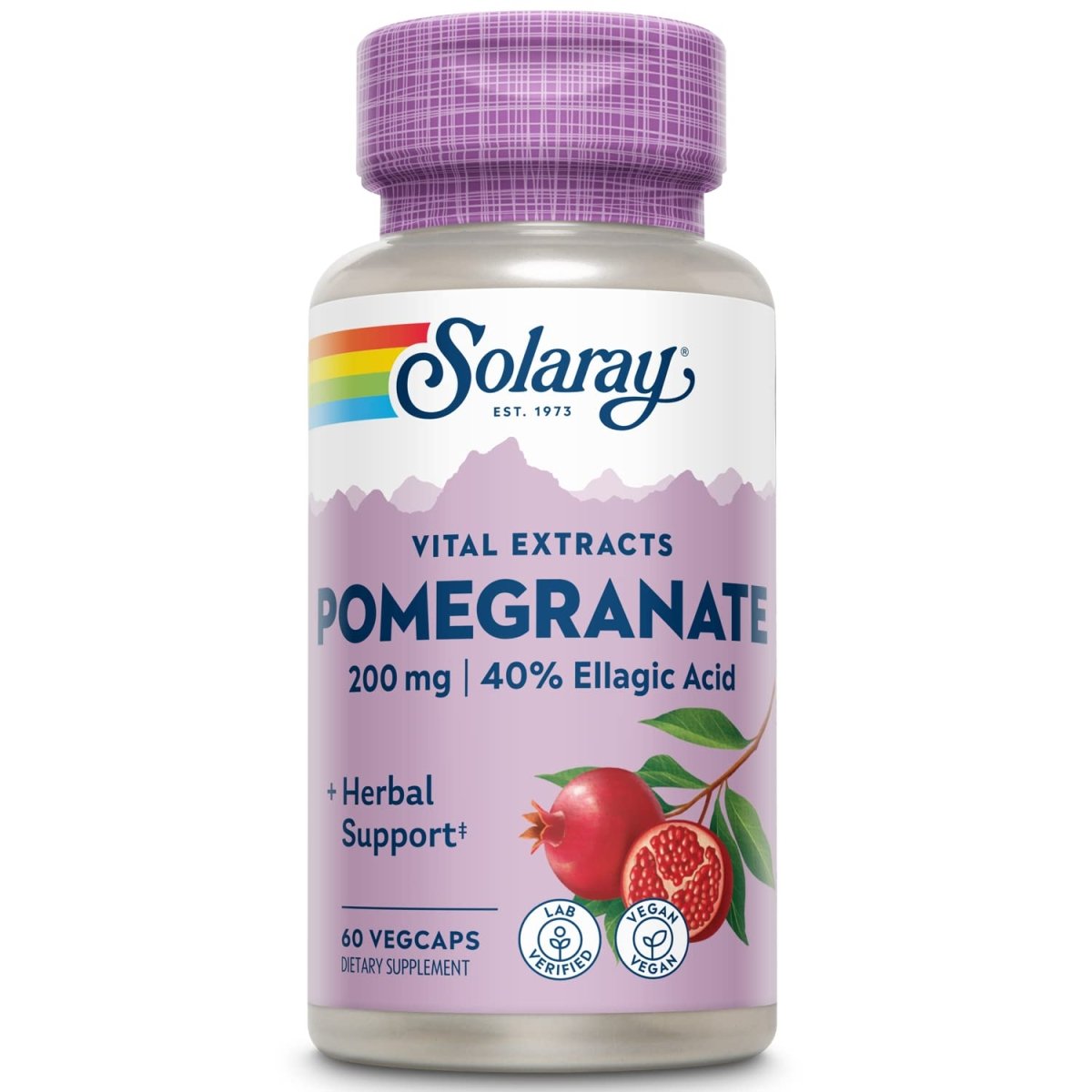 SOLARAY Pomegranate Extract, 200 mg 60 Count