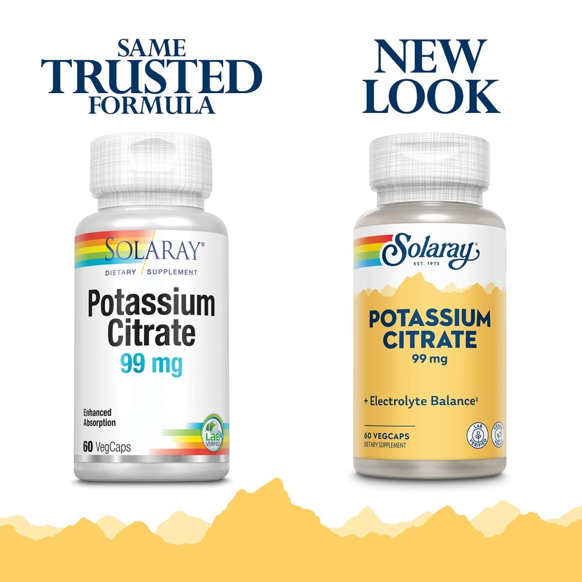 Solaray Citrate de potassium, Équilibre électrolytique sain, Soutien de la fonction nerveuse et musculaire, Végétalien, 60 gélules végétales