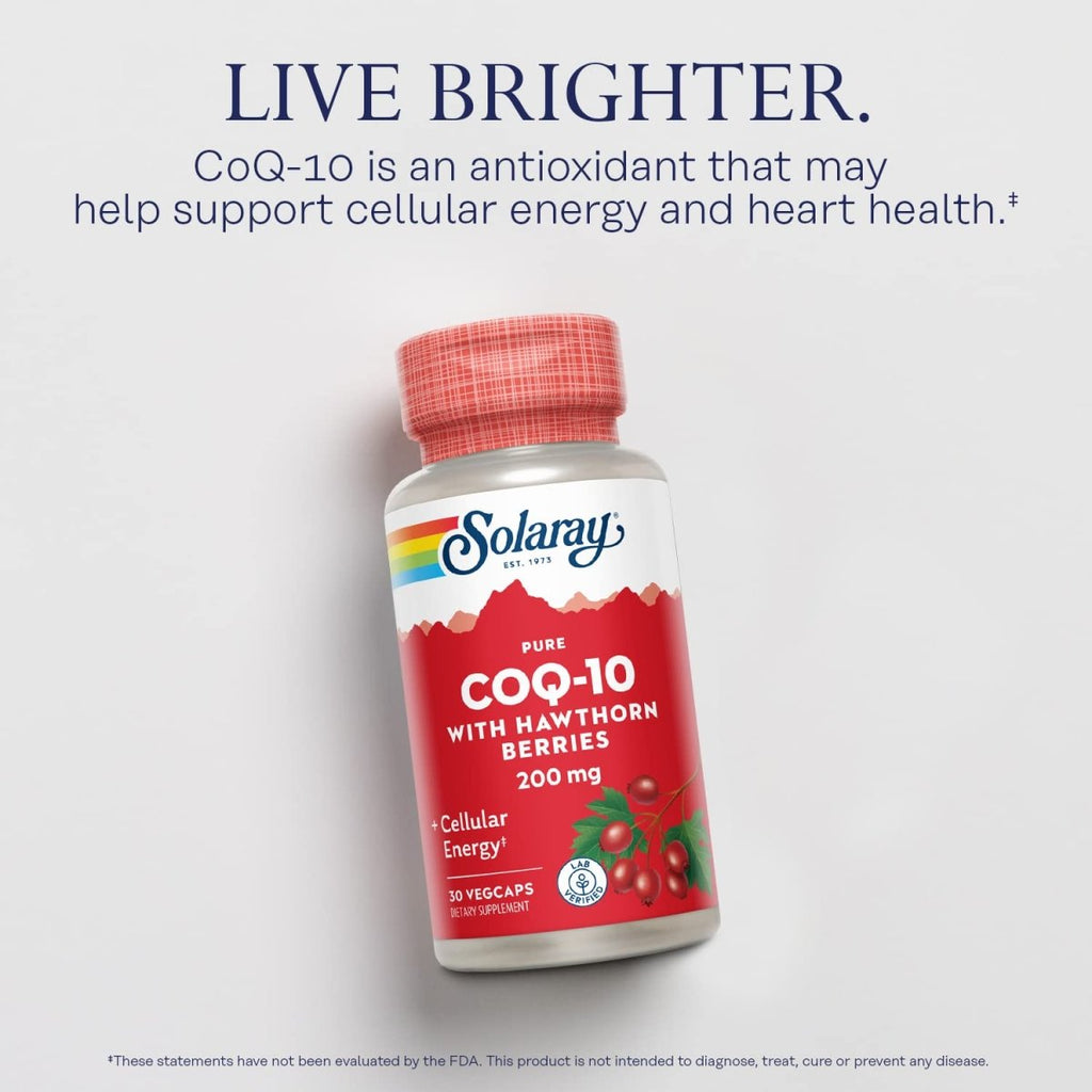 SOLARAY CoQ-10 pur 200 mg 30 Gélules Végétales