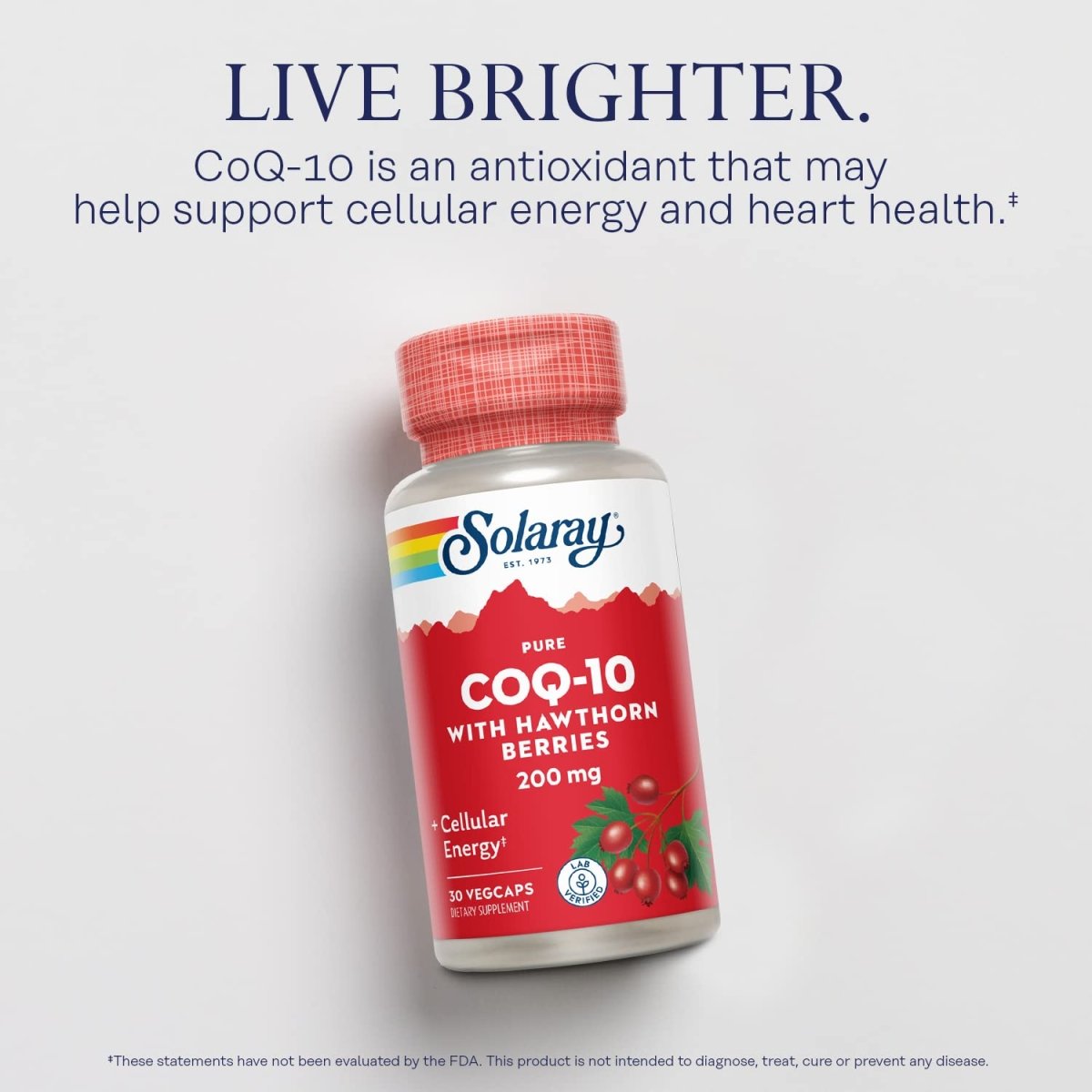 SOLARAY CoQ-10 pur 200 mg 30 Gélules Végétales