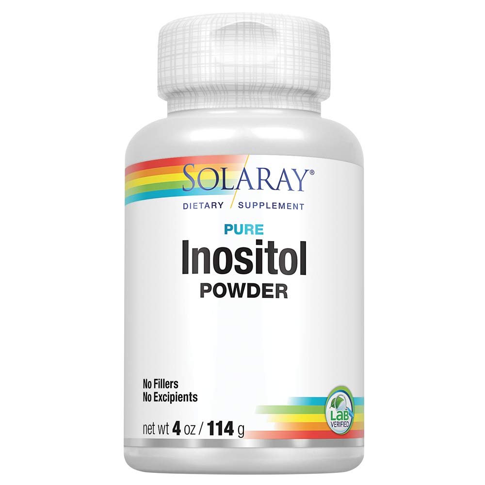 SOLARAY Pure Inositol Powder Non-GMO, Vegan (4oz, 162 Serv.)