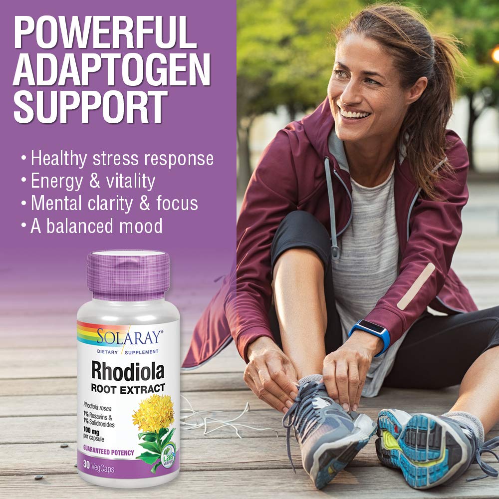 Solaray Extrait de racine de Rhodiole 100 mg - 30 capsules