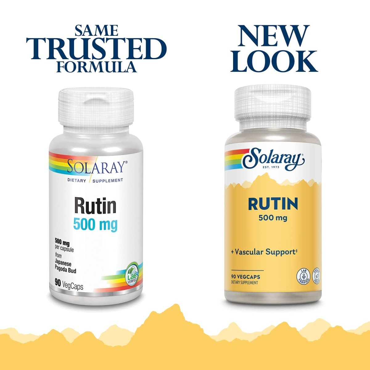 SOLARAY Rutin, Veg Cap (Btl-Plastic) 500mg 90ct
