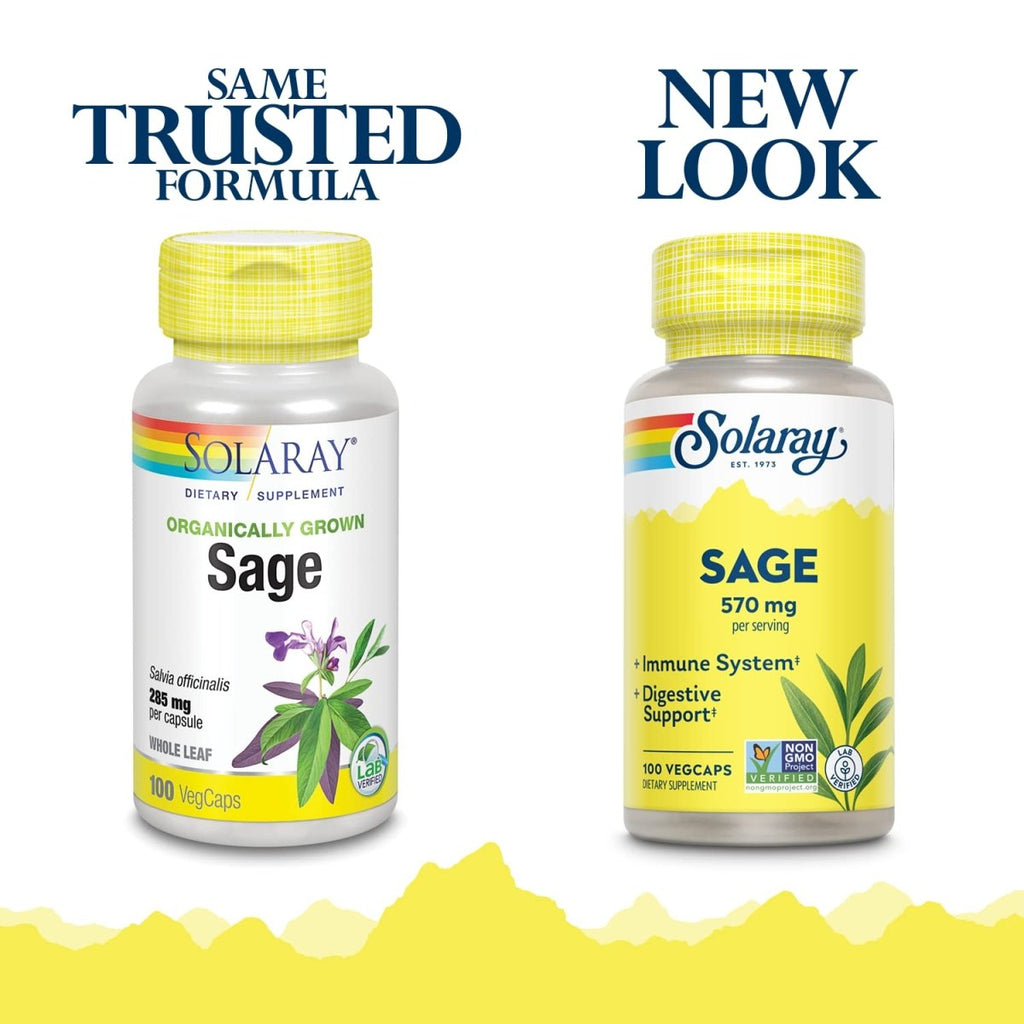 SOLARAY Sage Leaf 570mg per Serving 100 VegCaps