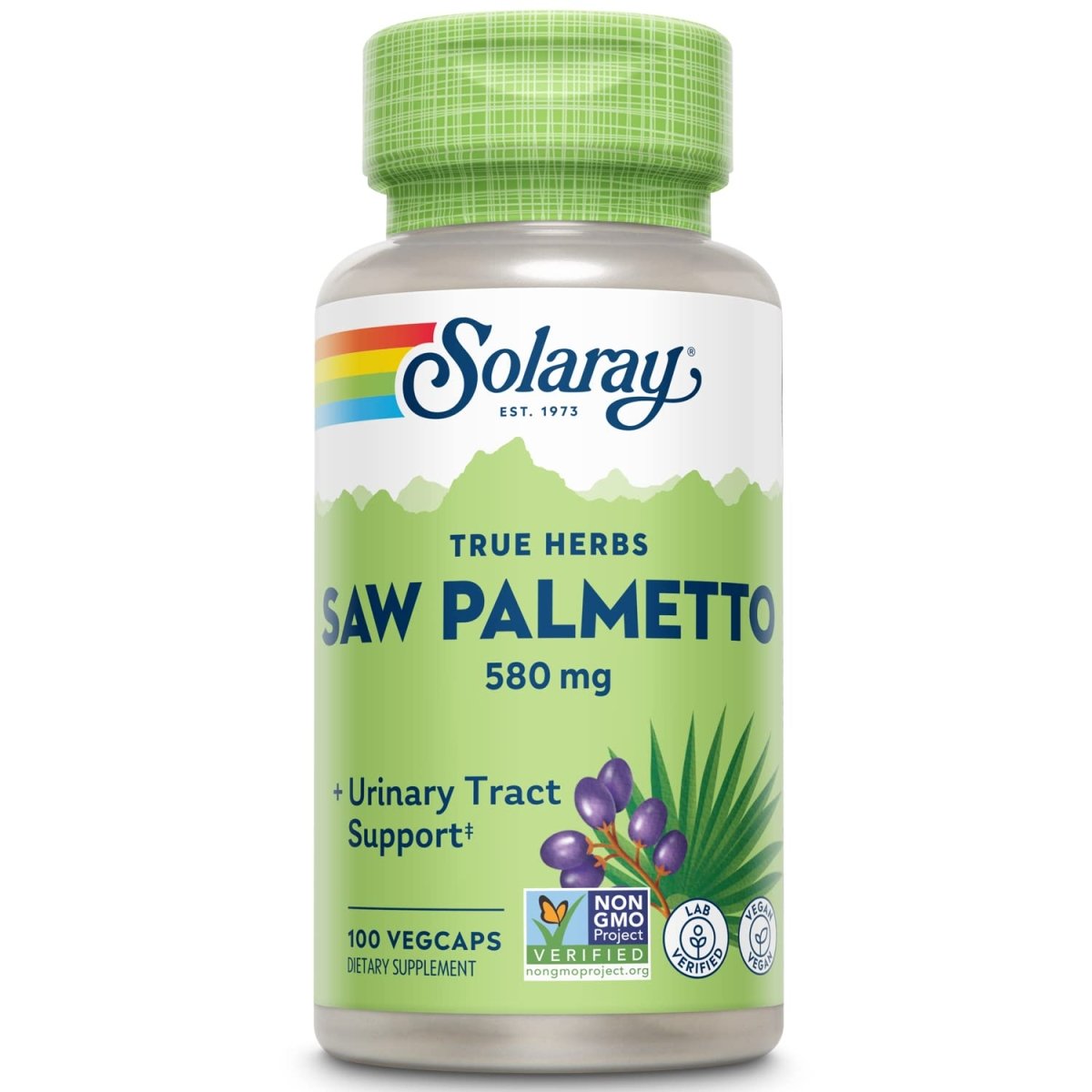 Solaray Baies de Palmier Nain 580mg 100 Vcaps  1550