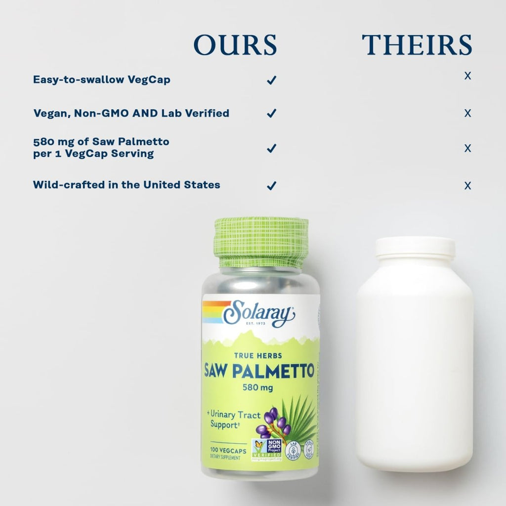 Solaray Baies de Palmier Nain 580mg 100 Vcaps  1550