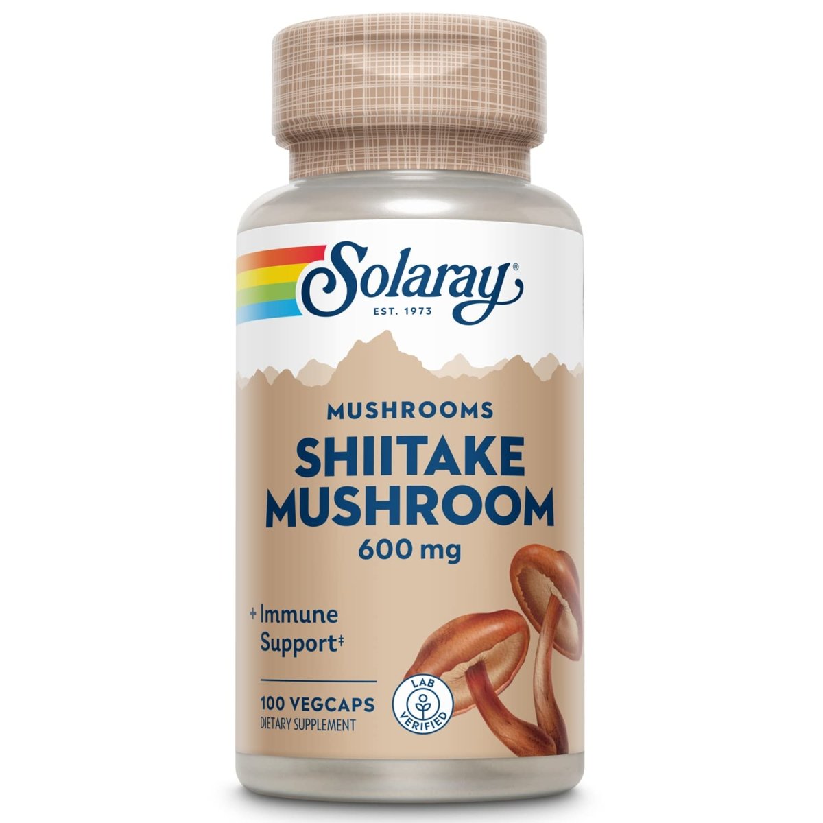 SOLARAY Shiitake 600 mg 100 Gélules