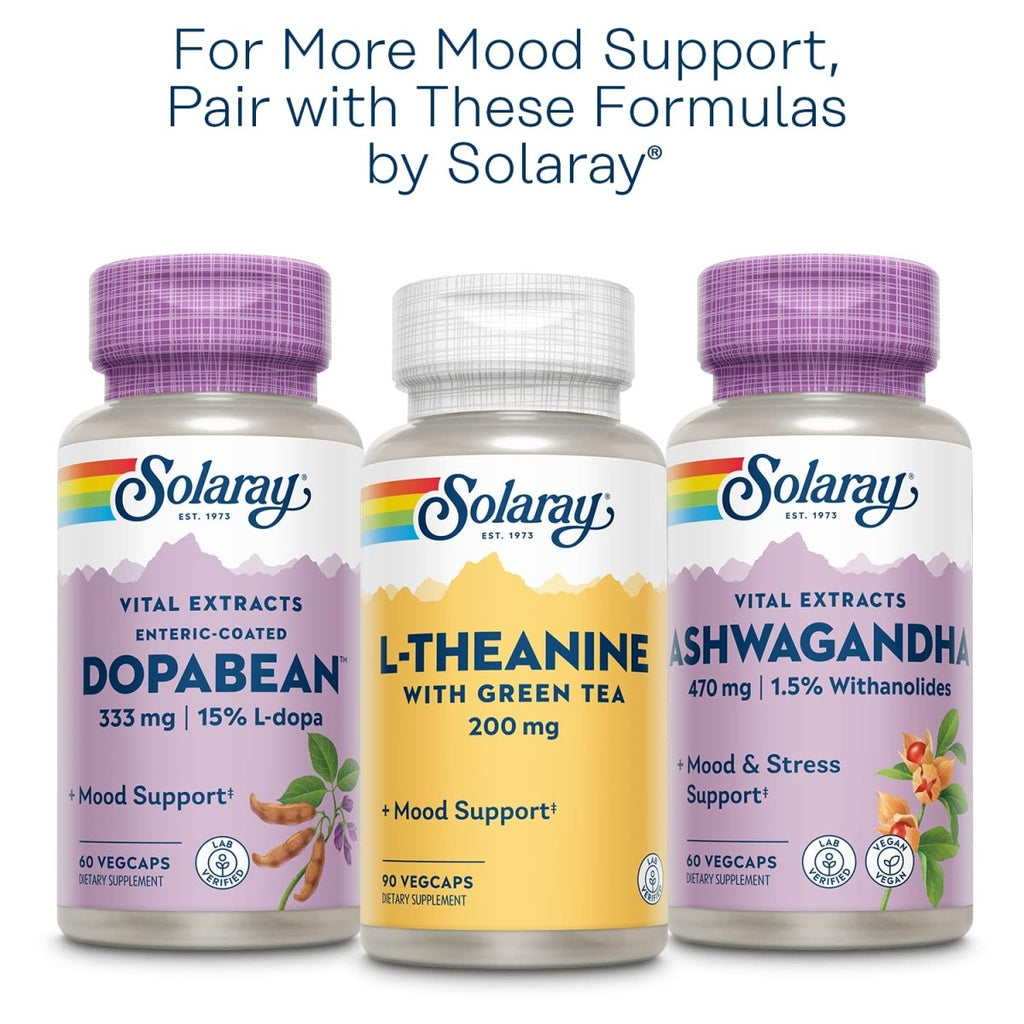 SOLARAY Millepertuis 900 mg, Complément de Soutien de l'Humeur Quotidien, Standardisé à 0,3% d'Hypéricine pour la Santé Cérébrale et une Humeur Équilibrée, Garantie Satisfait ou Remboursé de 60 Jours 30 Doses 30 Comprimés