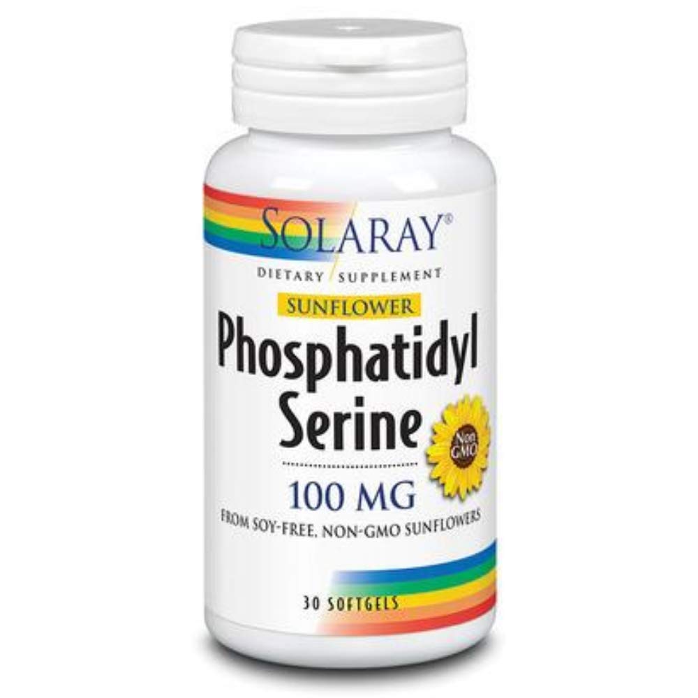 SOLARAY Sunflower Phosphatidylserine Non GMO, Softgel (Btl-Plastic) 100mg 30ct