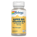 SOLARAY Super Bio Vitamine D-3 dans Huile de Coco Non-OGM 5000UI Soutien des os solides et du système immunitaire Haute biodisponibilité Sans soja 120 gélules