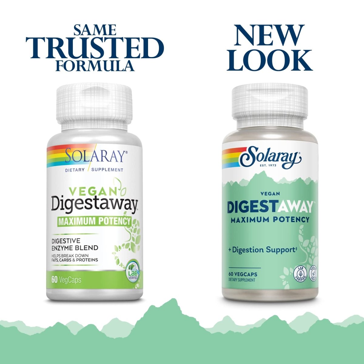 SOLARAY Super Digestaway Enzymes Végétales, Gélule Végétarienne (Btl-Plastique) 60 gélules