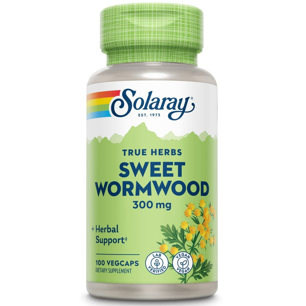 Solaray Armoise Annuelle Aérienne, Gélule Végétale (Flacon-Plastique) 300mg 100 Gélules