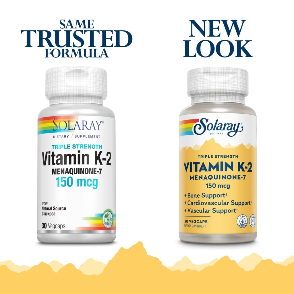 SOLARAY Triple Strength Vitamine K-2 sous forme de MK-7, 150 µg 30 gélules