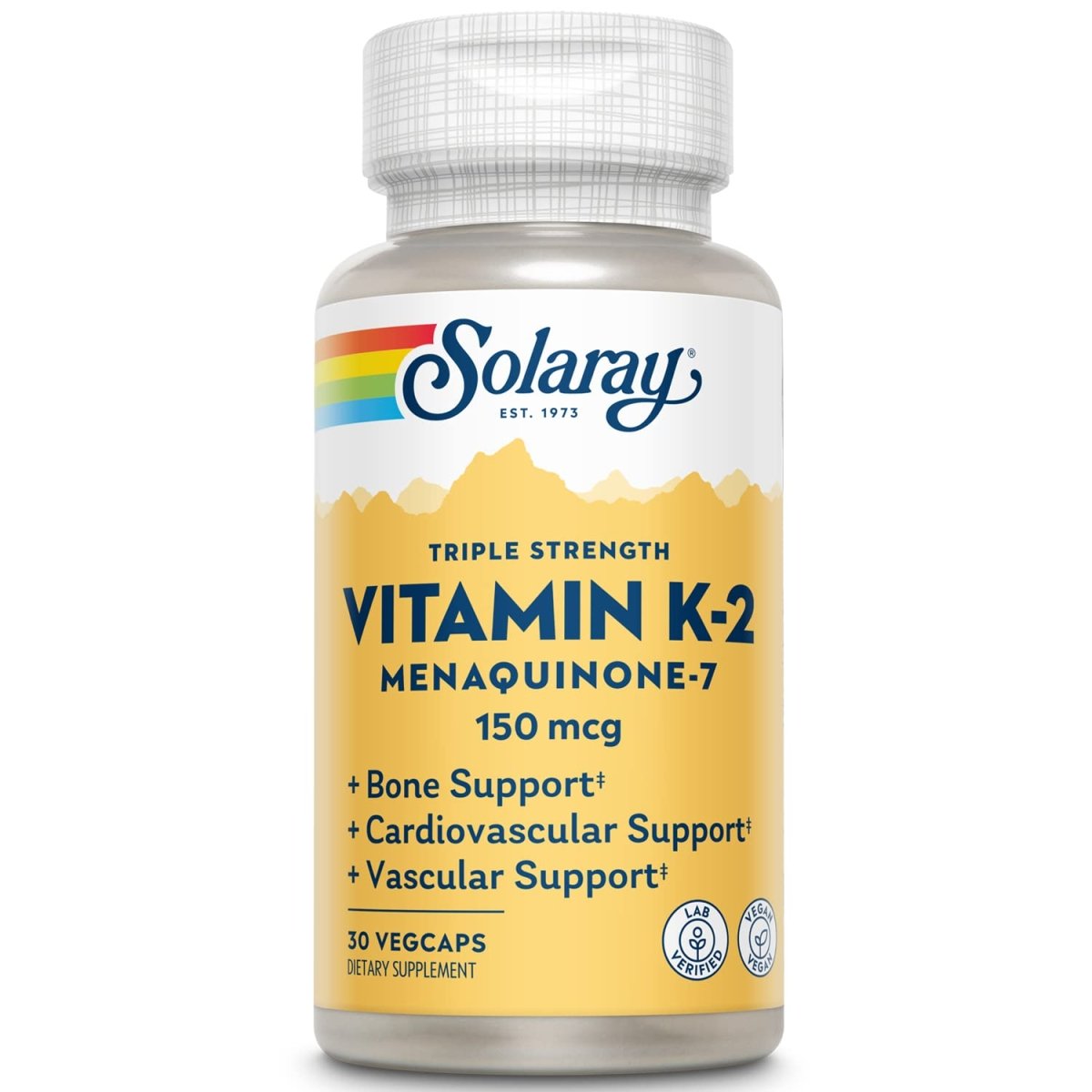SOLARAY Triple Strength Vitamine K-2 sous forme de MK-7, 150 µg 30 gélules