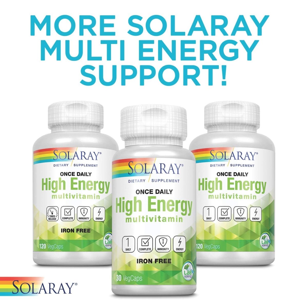 Solaray - Twice Daily (Iron Free), 120 Capsules