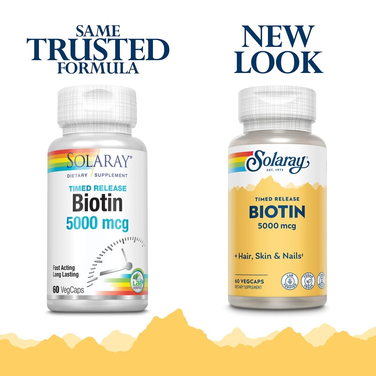 SOLARAY Biotine à libération prolongée en deux étapes 5000 mcg 60 gélules végétales