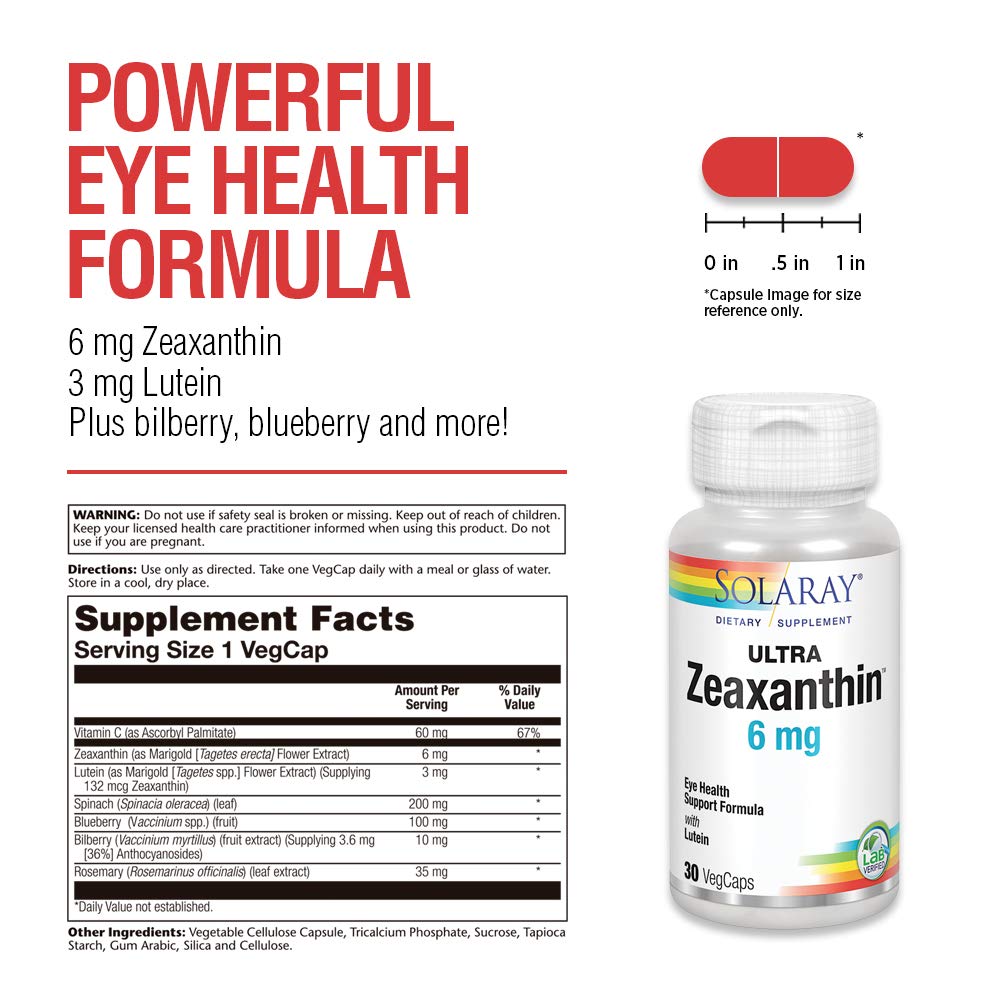 SOLARAY Ultra Zéaxanthine 6 mg 30 gél.