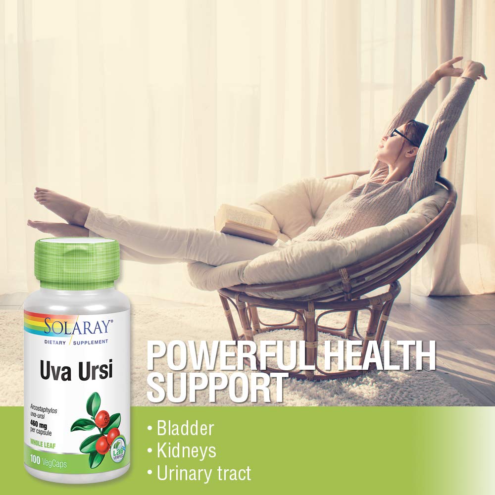 SOLARAY Uva Ursi Leaf 460 mg 100ct (Take 3 Daily)