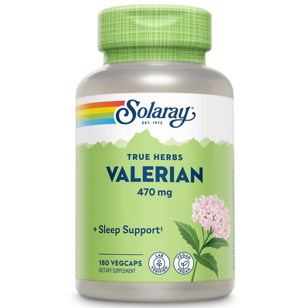 SOLARAY Valériane 470mg Soutien à la relaxation (180 comprimés)