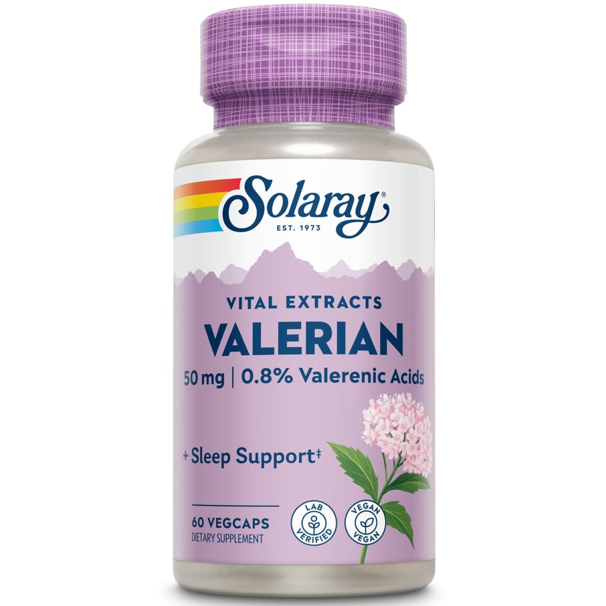 SOLARAY Extrait de Racine de Valériane 50 mg 60 Gélules