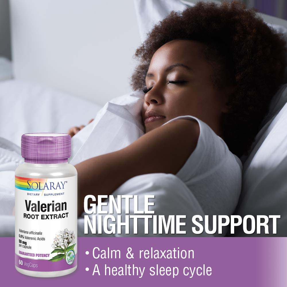 SOLARAY Extrait de Racine de Valériane 50 mg 60 Gélules