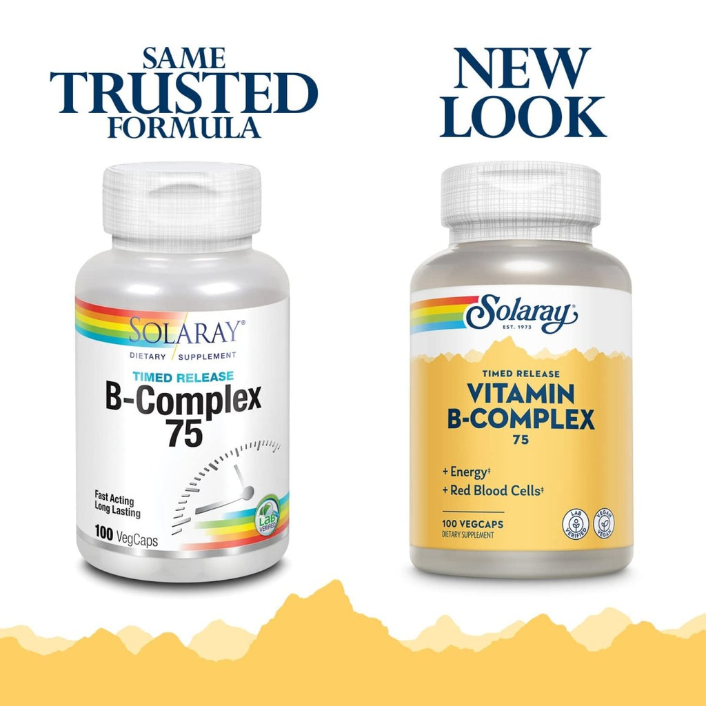 SOLARAY Vitamin B-Complex 75mg 100 VegCaps