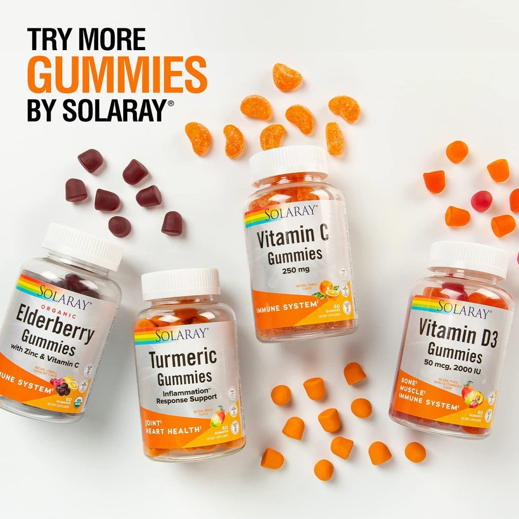 SOLARAY Vitamin D3 Gummies 50 mcg, 2000 IU 30 Serv, 60 Ct