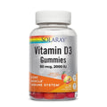 SOLARAY Vitamin D3 Gummies 50 mcg, 2000 IU 30 Serv, 60 Ct