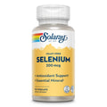 Solaray Sélénium Sans Levure 200µg, Soutien pour un Système Immunitaire Sain et la Fonction Thyroïdienne, Haute Absorption, Végan, 90 Gélules Végétales