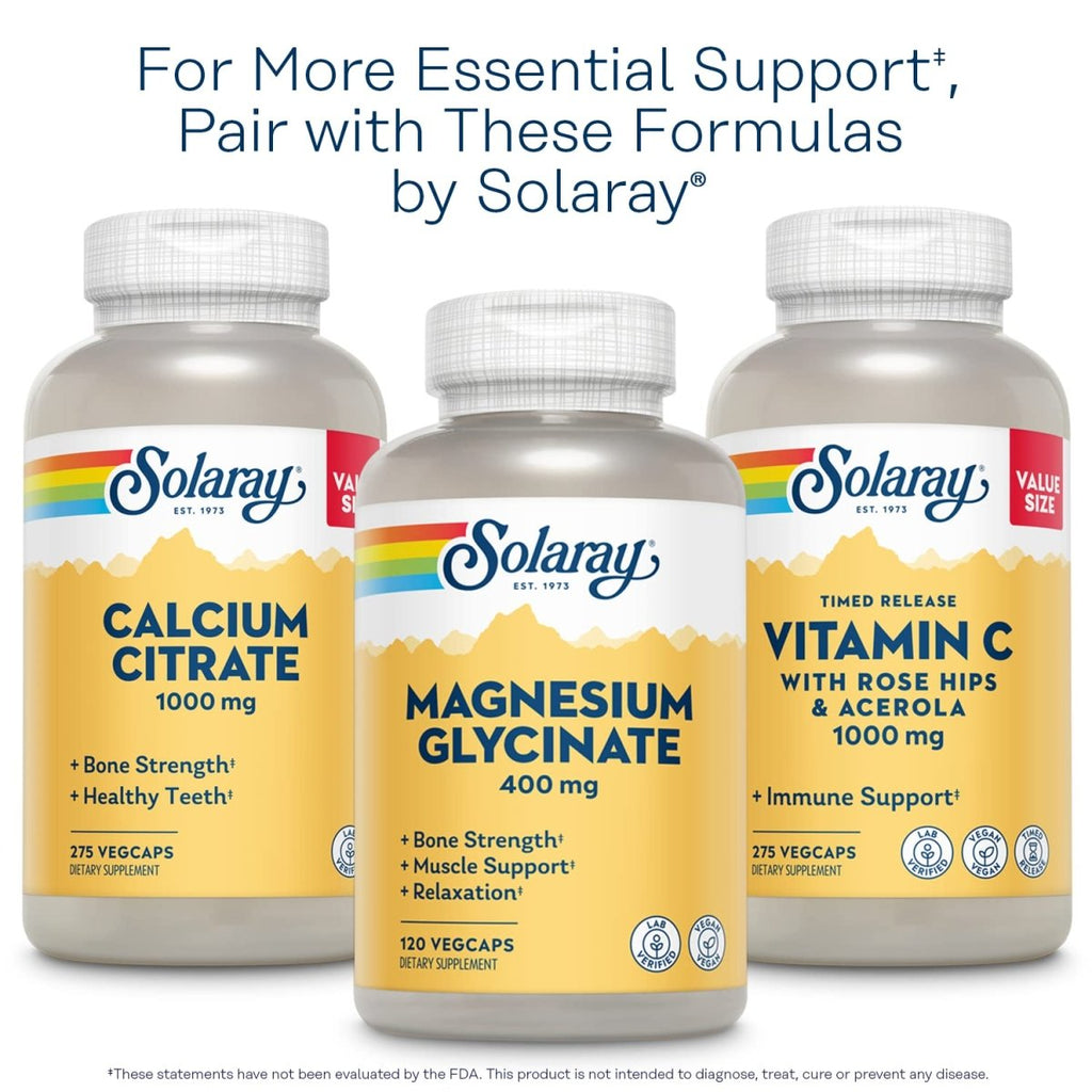 Solaray Sélénium Sans Levure 200µg, Soutien pour un Système Immunitaire Sain et la Fonction Thyroïdienne, Haute Absorption, Végan, 90 Gélules Végétales