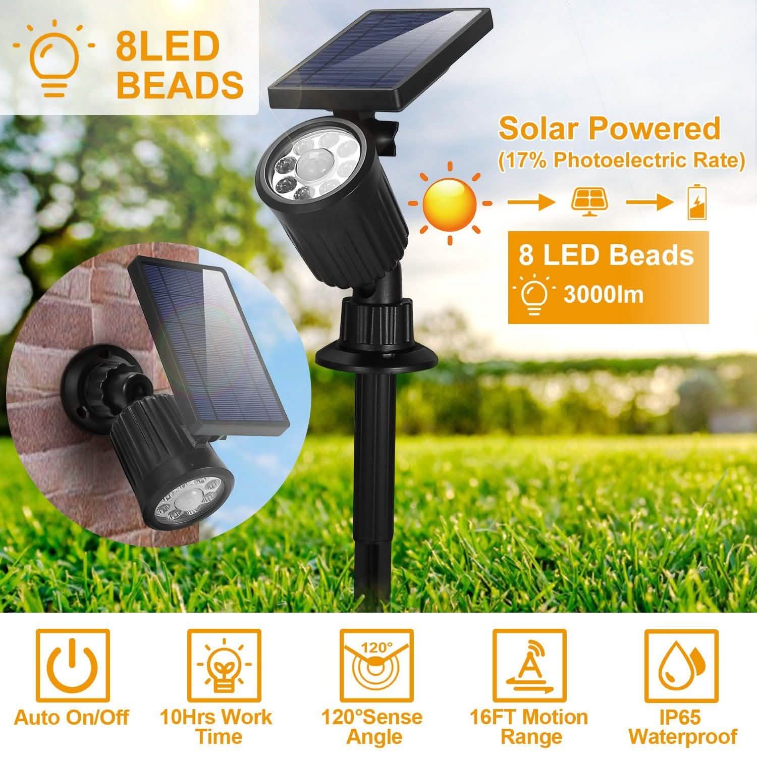 Projecteurs à LED Solaires d'Extérieur Solarek
