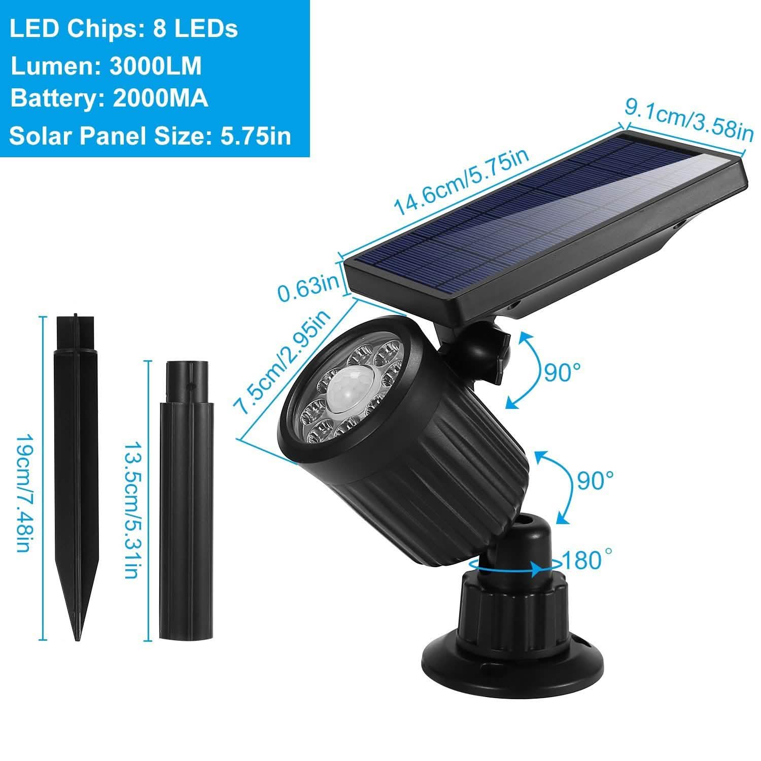 Projecteurs à LED Solaires d'Extérieur Solarek