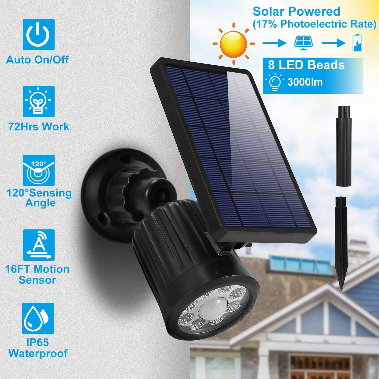 Projecteurs à LED Solaires d'Extérieur Solarek