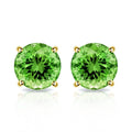 Puces d'oreilles en or massif 10 carats, péridot 2,00 carats, par MUIBLU Gems