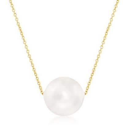 Collier de perles en or massif 10K