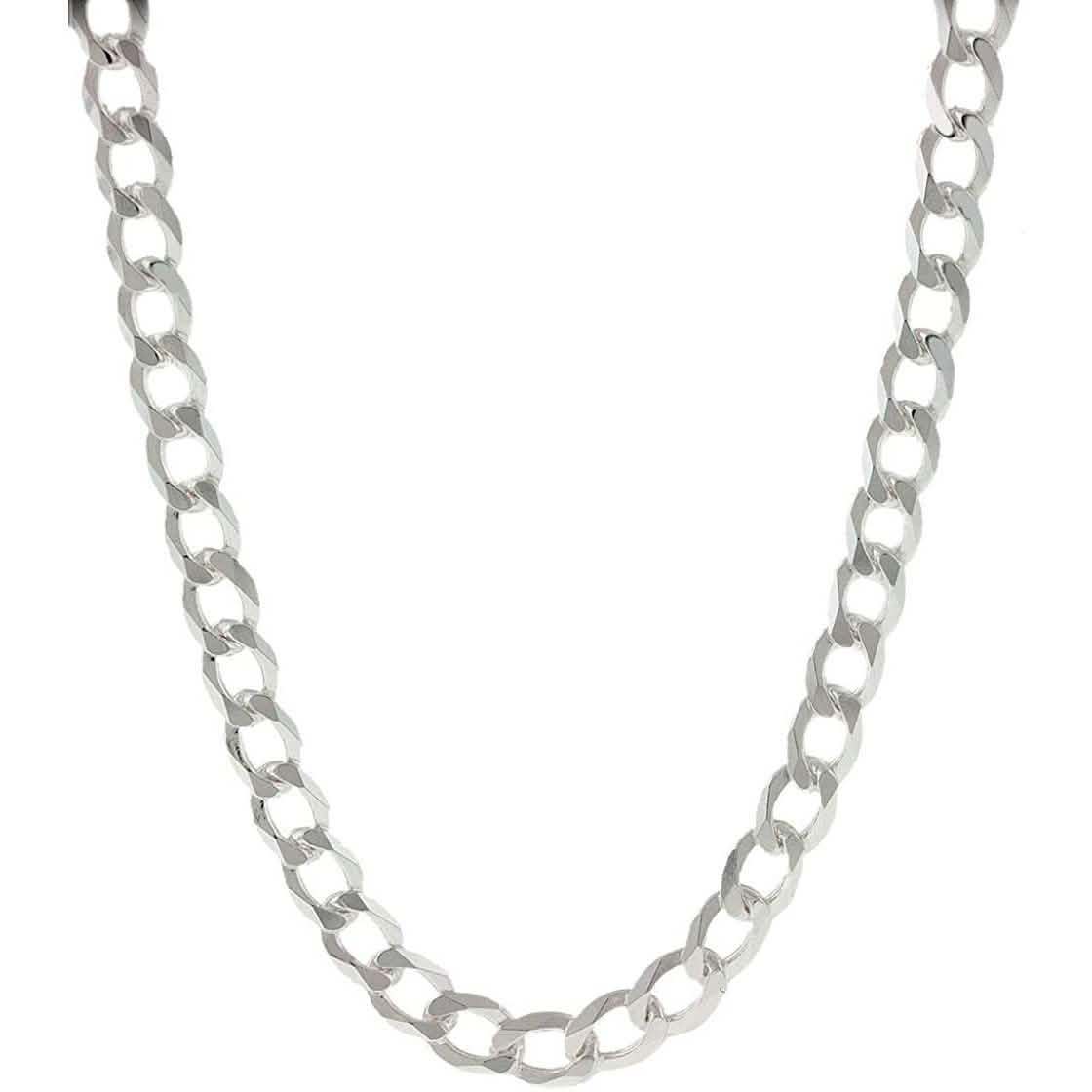 Collier chaîne cubaine en argent sterling 925 massif de 4,5 mm