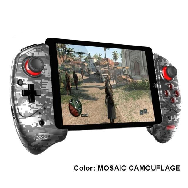 Manette de jeu sans fil Bluetooth, noire et durable, compatible avec les téléphones portables et les smartphones