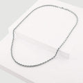 Chaîne en argent massif 925, maille corde, 3,5 mm