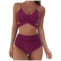 Maillot de Bain Femme Haut Bikini Push Up Echancré Bretelles Maillot de Bain Femme Taille Haute Bikini Twist Devant Hauts de Bikini Lacés Maillots de Bain 2 Pièces Été