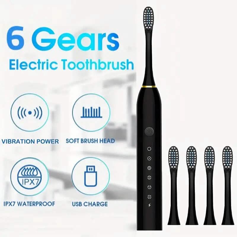 Brosse à dents électrique sonique avec 6 modes et minuteur intelligent